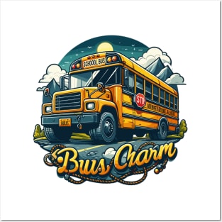 School Bus Charm Posters and Art